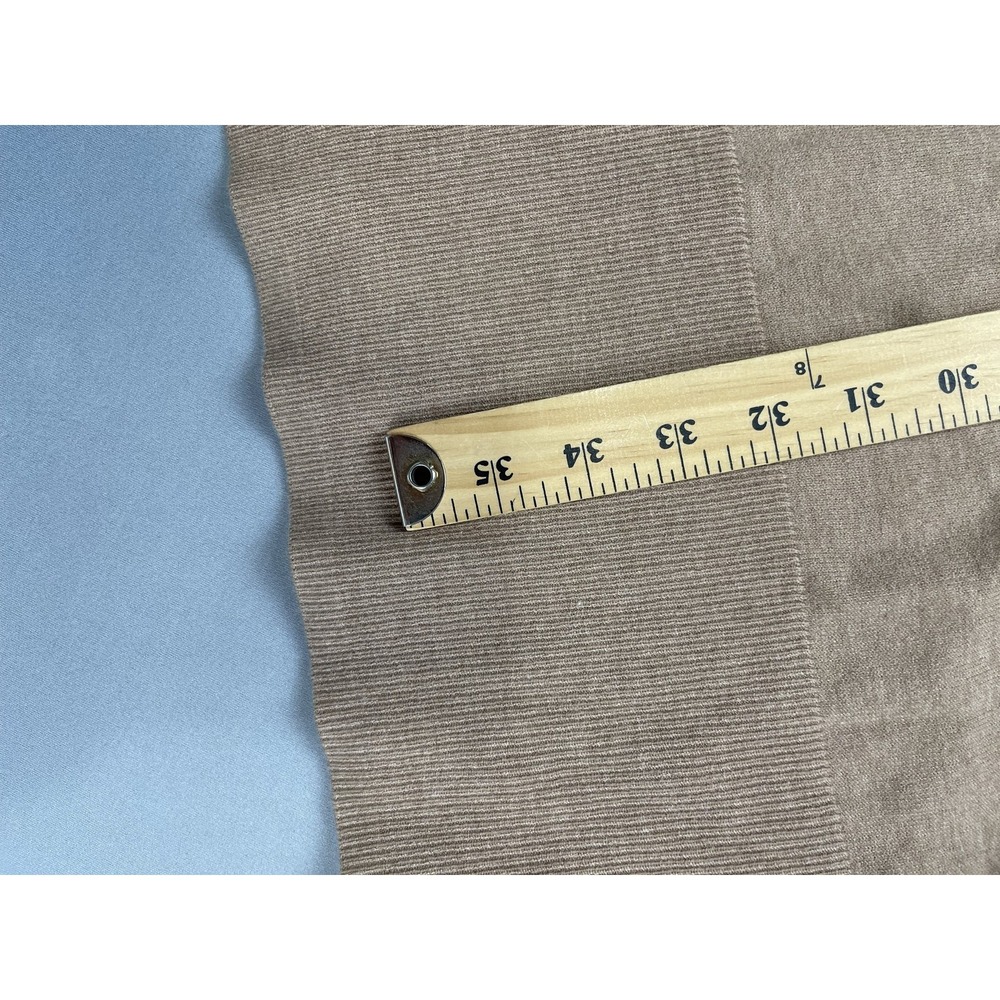 AVA & VIV Womens Cardigan 2X Tan Long Duster Minimal Capsule Office Fall - Picture 8 of 9